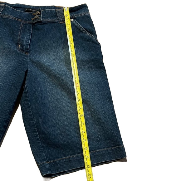 New York & company Bermuda jean shorts buttons pockets Y2K women’s 10 - Picture 6 of 8